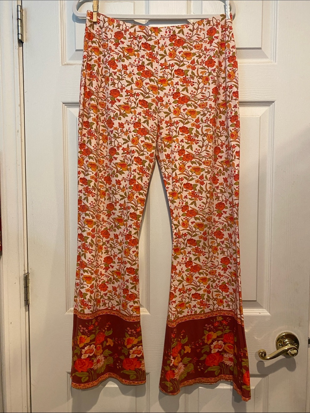Arnhem Coral and Red Floral Boot Cut Pants